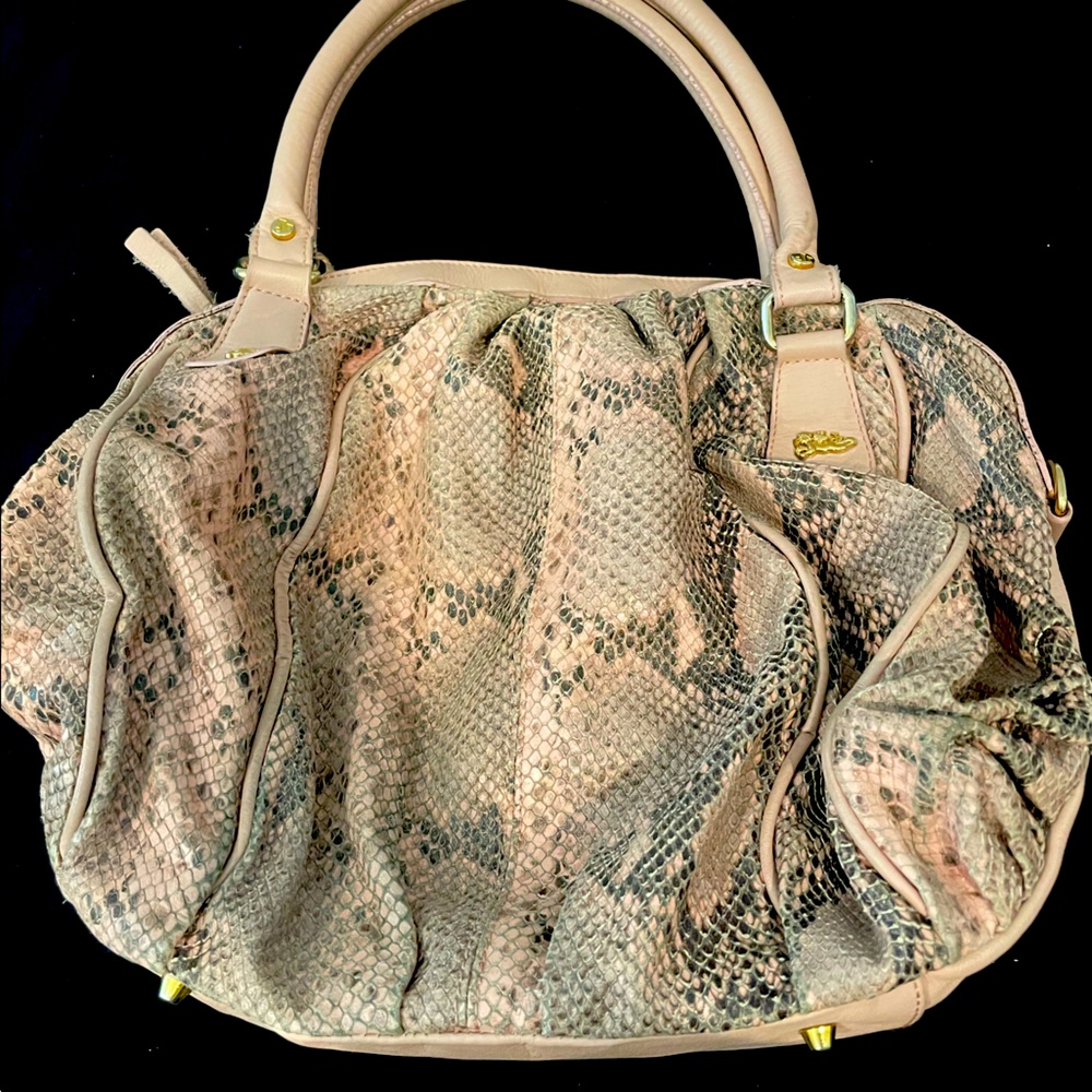 Pink snakeskin purse